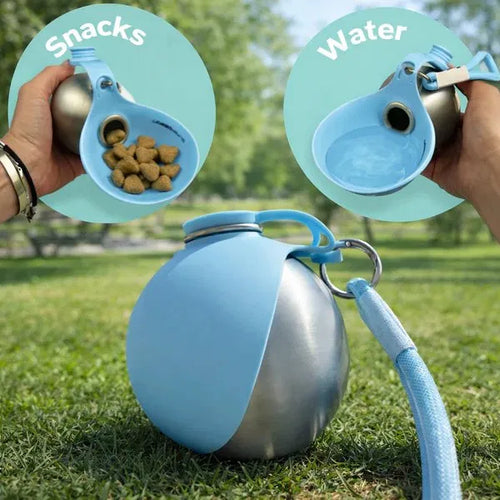 PawSip portable dog water bottle on the go