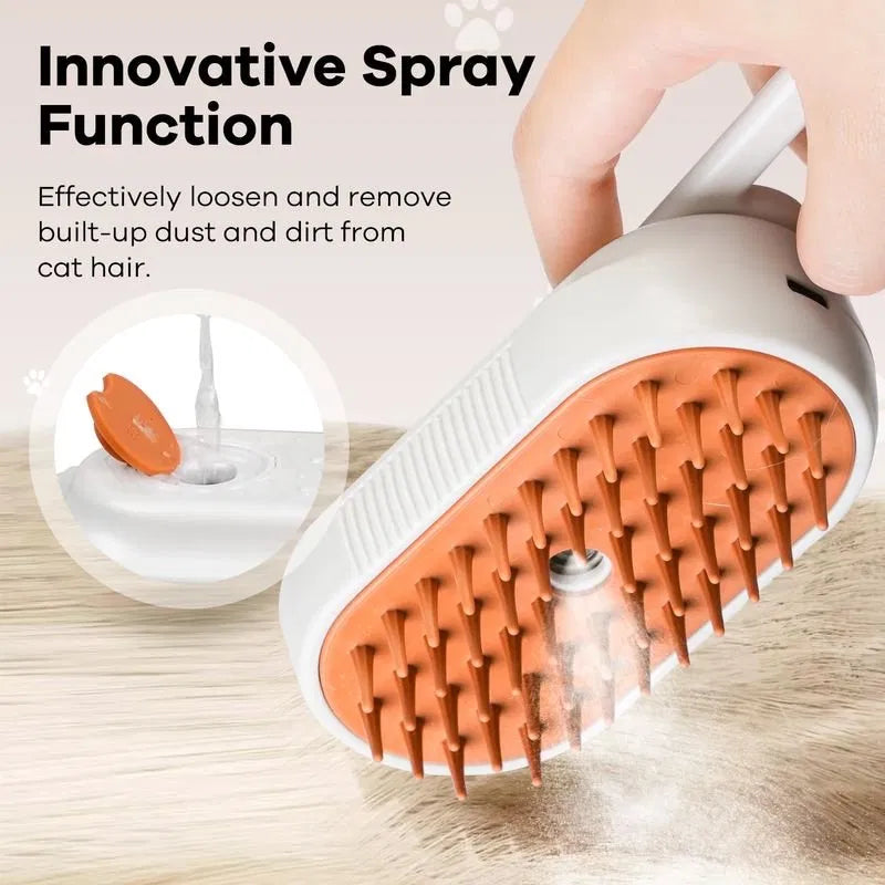 MistGroom USB-C rechargeable spray grooming brush